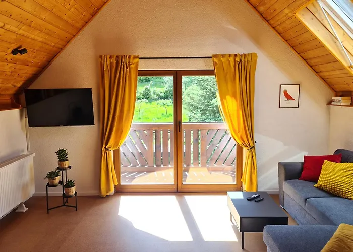 Dom wakacyjny Birds-nest Balkon Waldblick Kamin