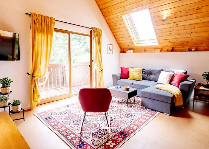 Birds-nest Balkon Waldblick Kamin Dom wakacyjny *