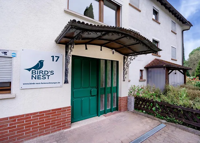 Birds-nest Balkon Waldblick Kamin Darstein