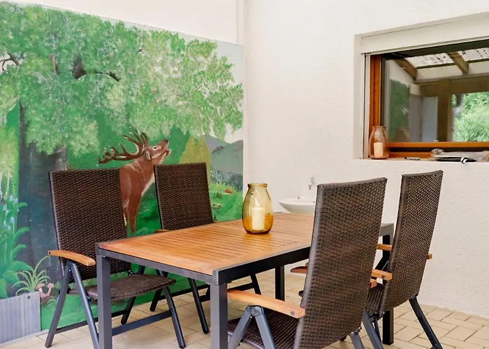 Birds-nest Balkon Waldblick Kamin Dom wakacyjny Darstein